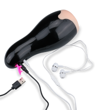 Laden Sie das Bild in den Galerie-Viewer, Masturbator mit 12 Vibrationsmodi und Audiofunktion