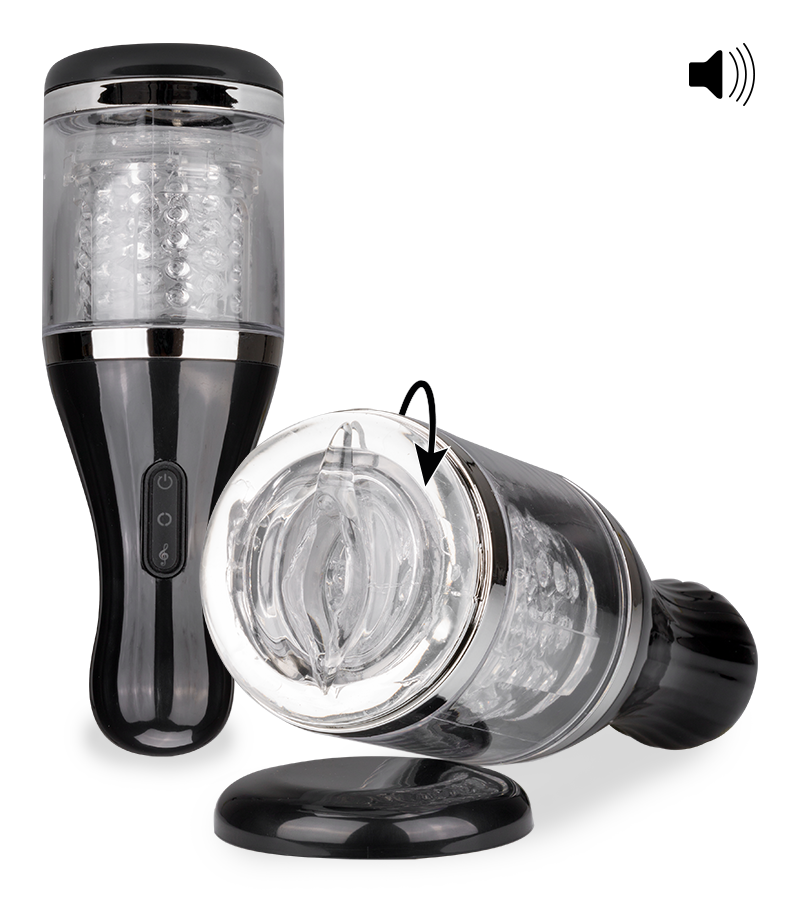 Masturbator mit Rotation und Audiofunktion Huzzah