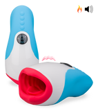 Mund-Masturbator mit Vibration und Heizung Blue Viper