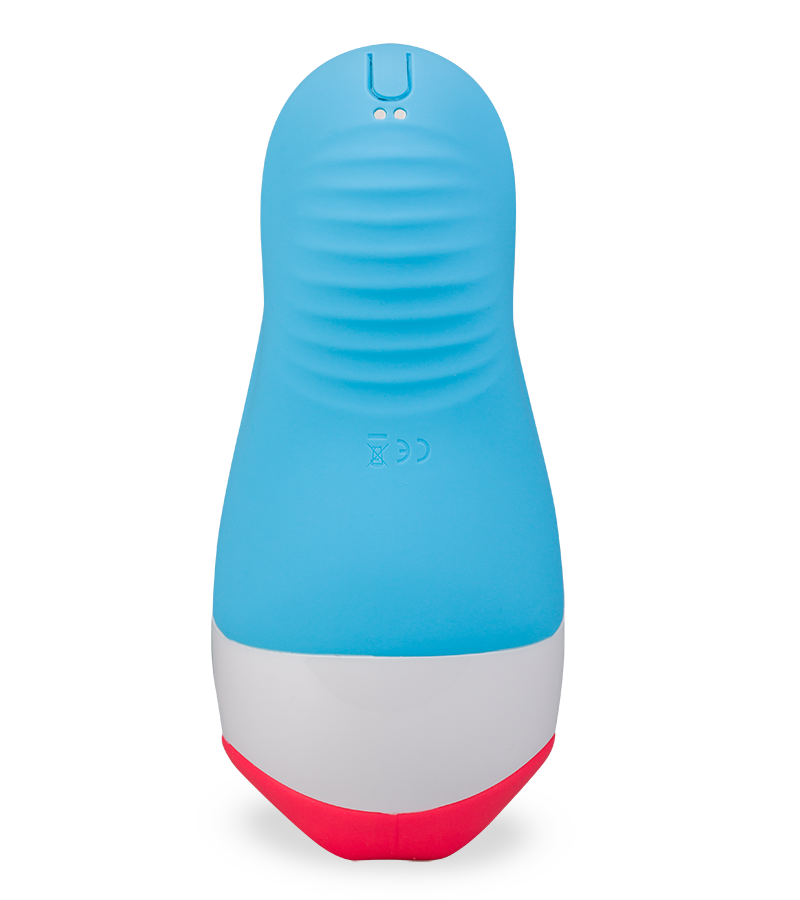 Mund-Masturbator mit Vibration und Heizung Blue Viper