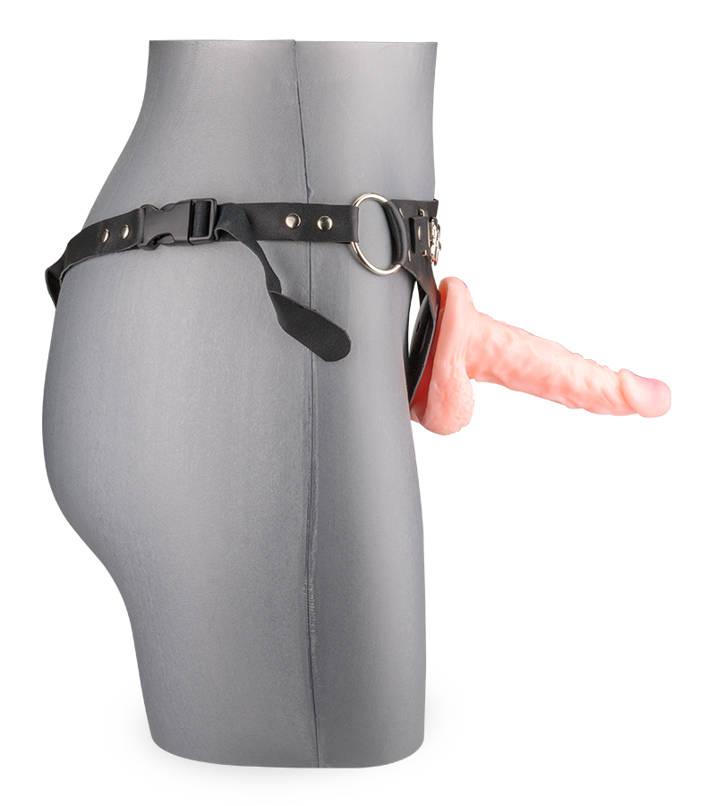 Naturdildo mit O-Ring-Gurt