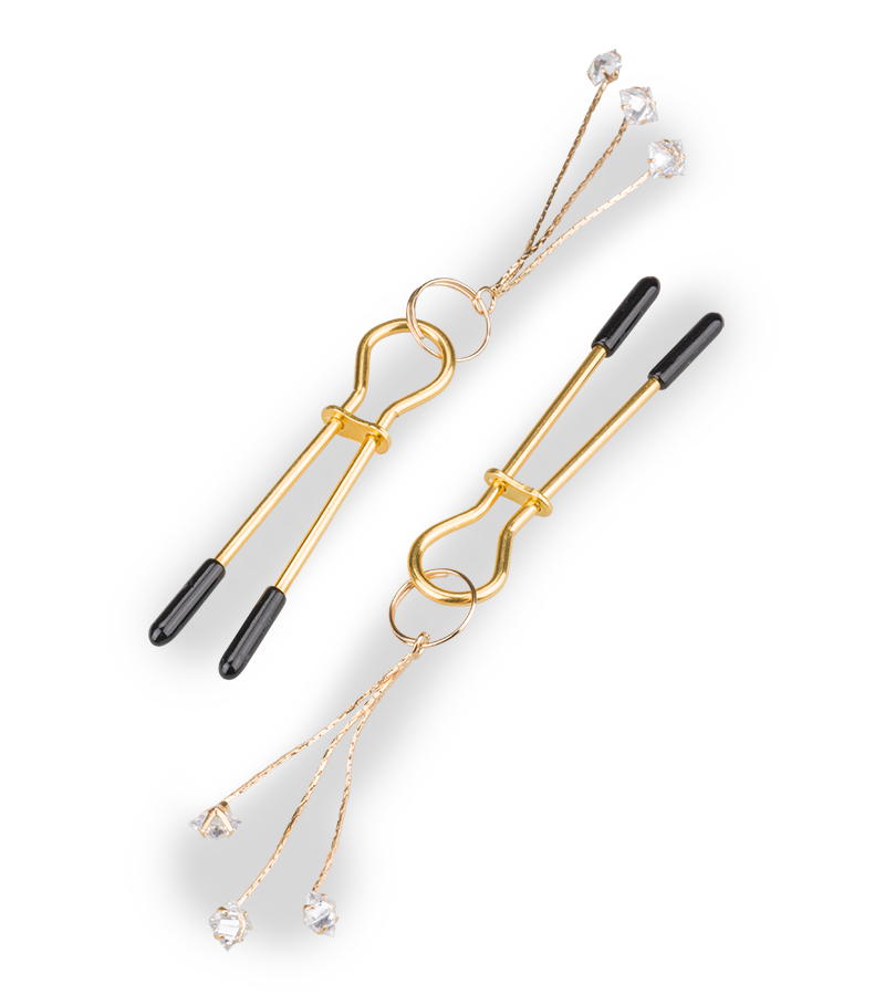 Nippelklemmen mit Strass Sirius