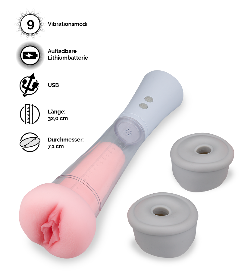 Penis Developer mit Vibration und Vagina Max