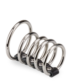 Peniskäfig aus 5 Metall-Cockringen