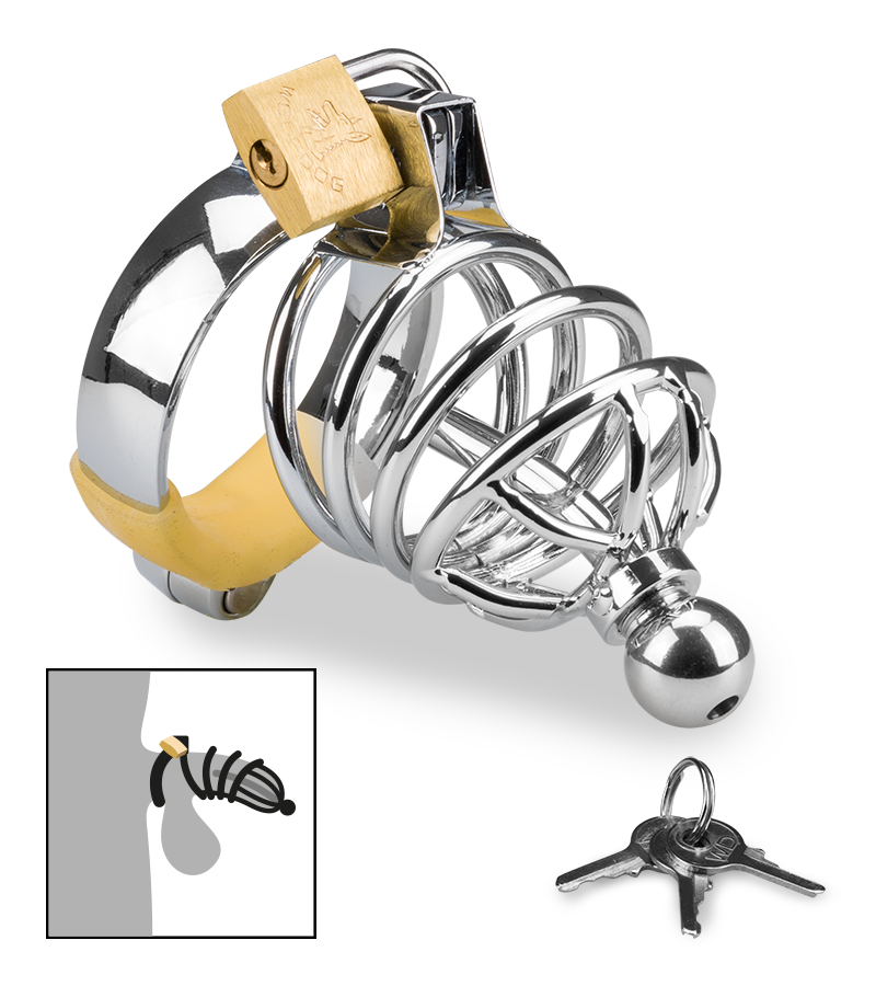 Peniskäfig mit Harnröhrenplug Alcatraz