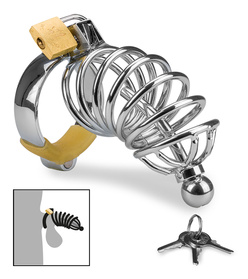 Peniskäfig mit Harnröhrenplug Delicious Chastity