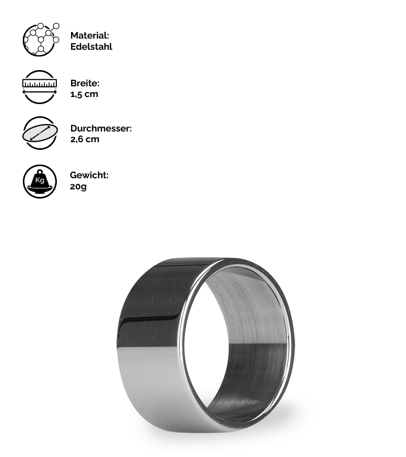 Penisring aus Edelstahl BigBoss