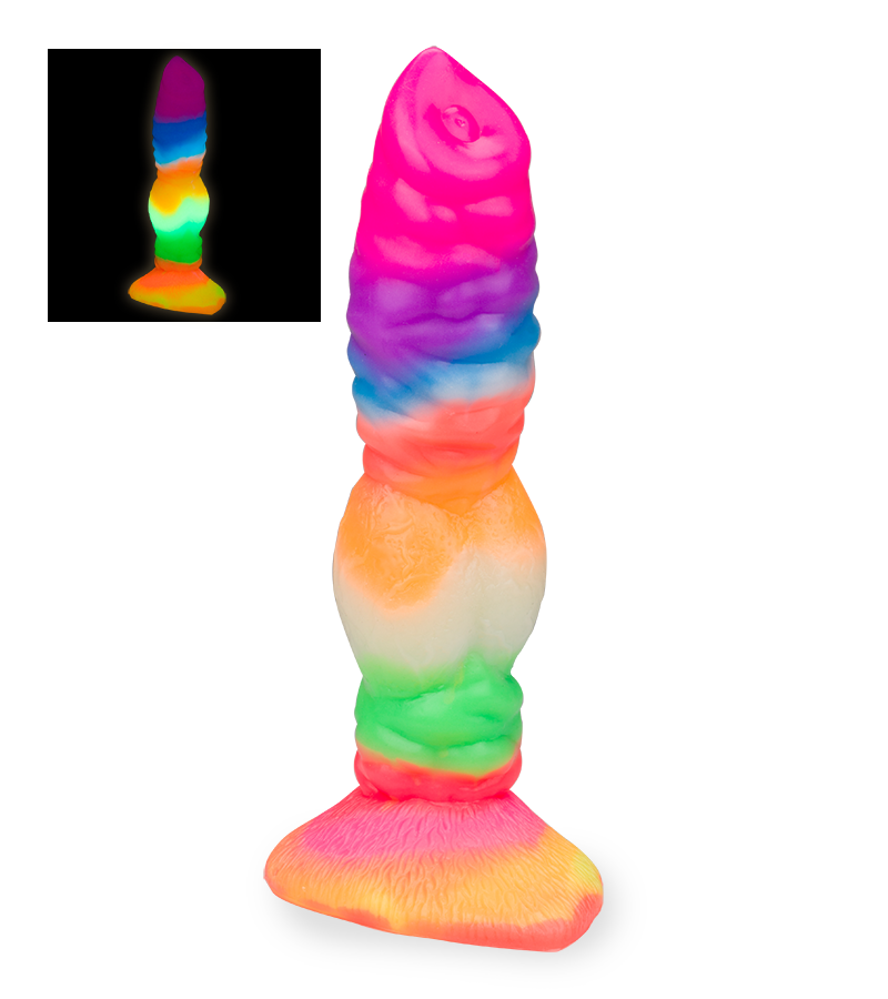 Phosphoreszierender Dildo mit Saugnapf Wolf