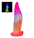 Phosphoreszierender Saugnapf-Dildo aus Silikon Zunge