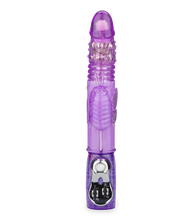Laden Sie das Bild in den Galerie-Viewer, Pinker XL-Rabbit-Vibrator Butterfly mit Stoßfunktion