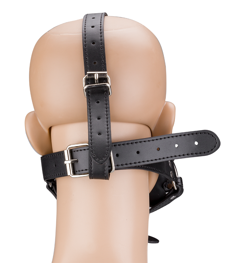 Puppy-Play-Kopfgeschirr mit Knebel aus Silikon 12,3 cm