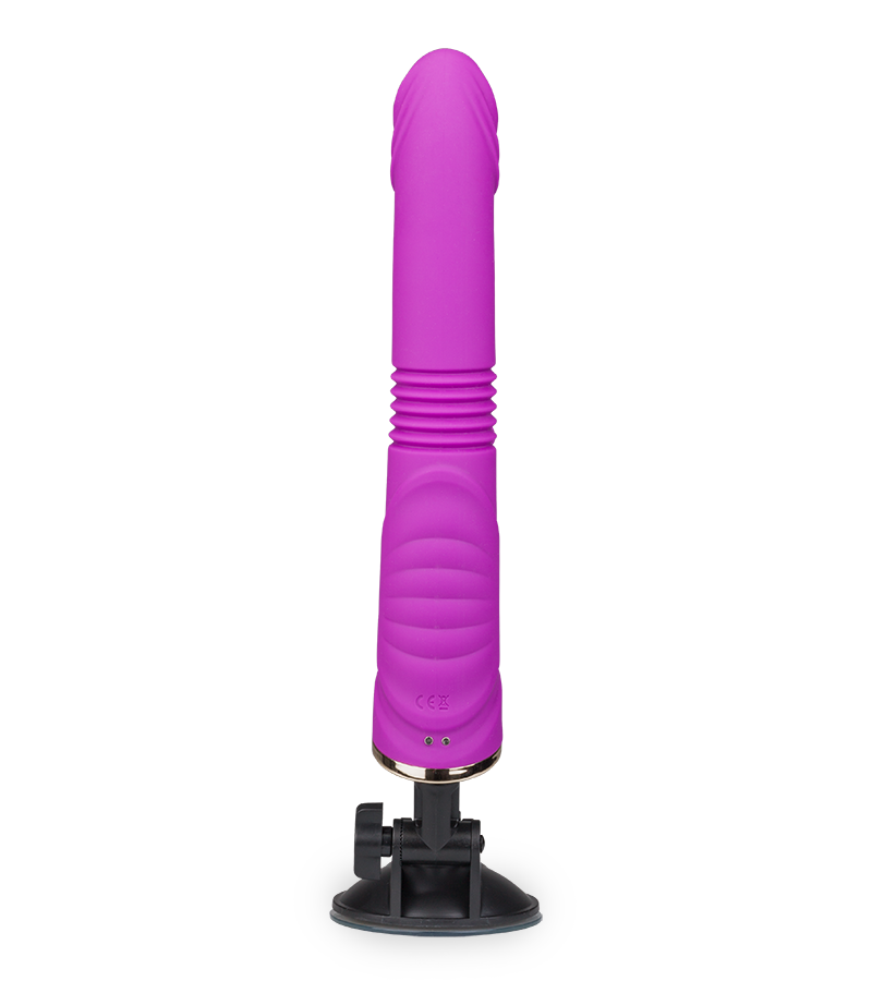 Rabbit-Vibrator mit Stoßfunktion und Saugnapf Flip
