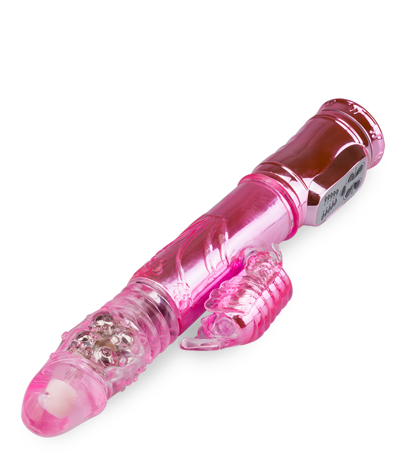 Rabbit-Vibrator XXL Deluxe mit USB und Stoßfunktion