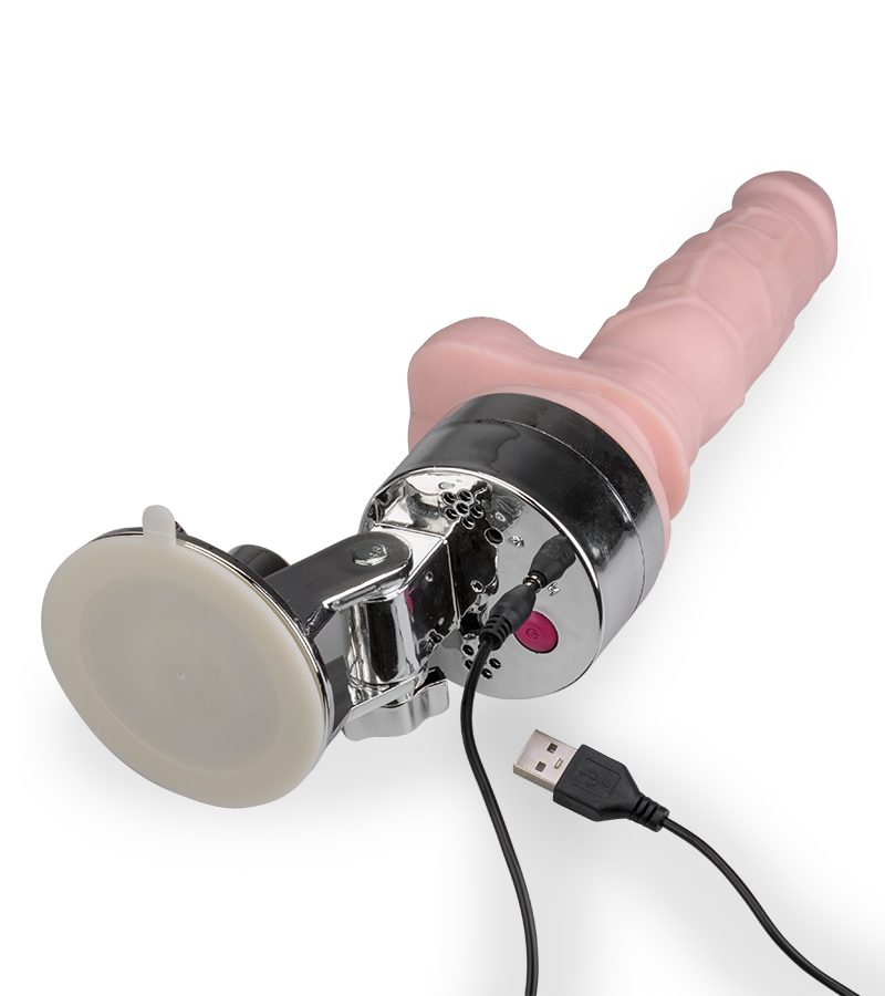 Realistischer Dildovibrator mit Saugfuß-Halterung