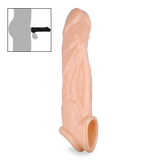 Realistischer Penis-Extender mit Aderung und Hodenring