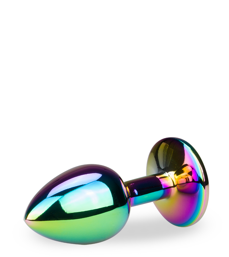 Regenbogenfarbener Rosebud-Analschmuck