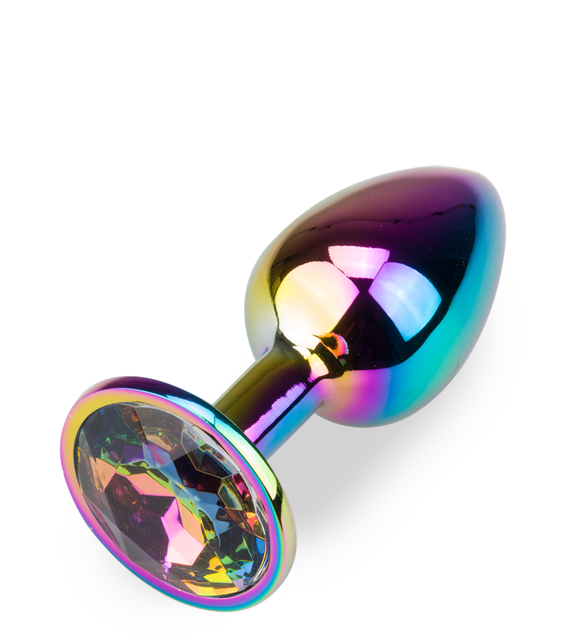 Regenbogenfarbener Rosebud-Analschmuck