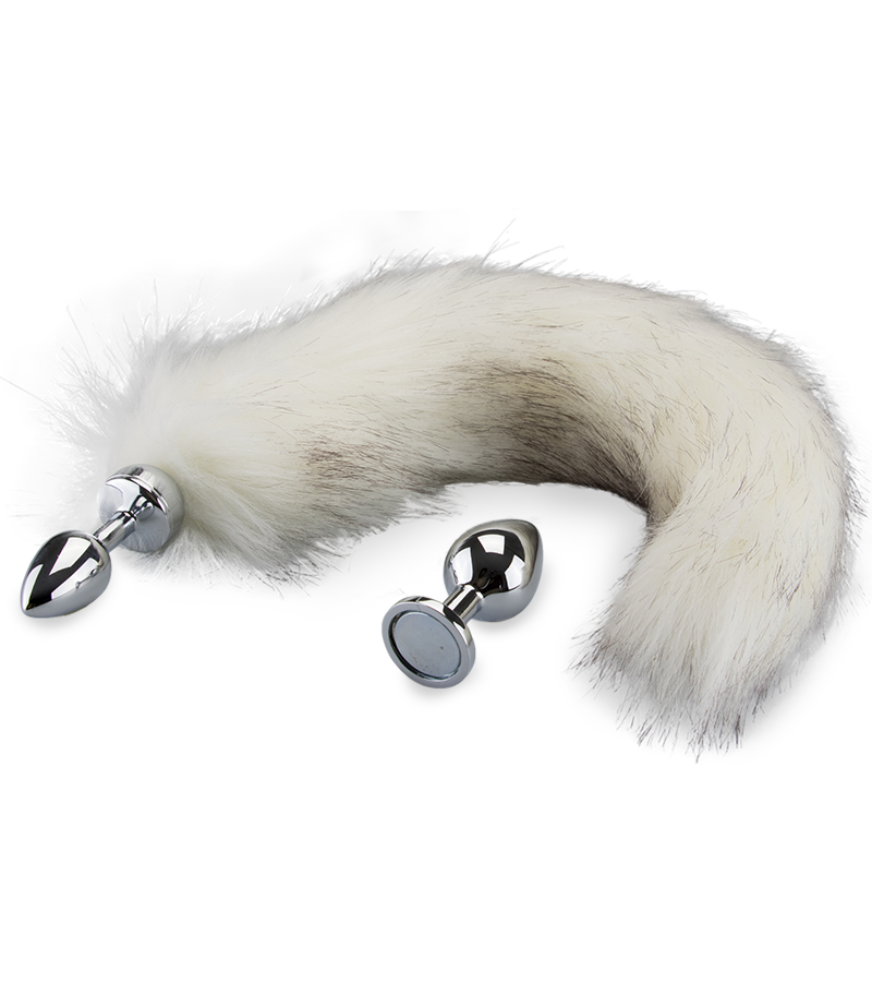 Rosebud-Plug im Doppelpack mit Magnet-Fuchsschwanz