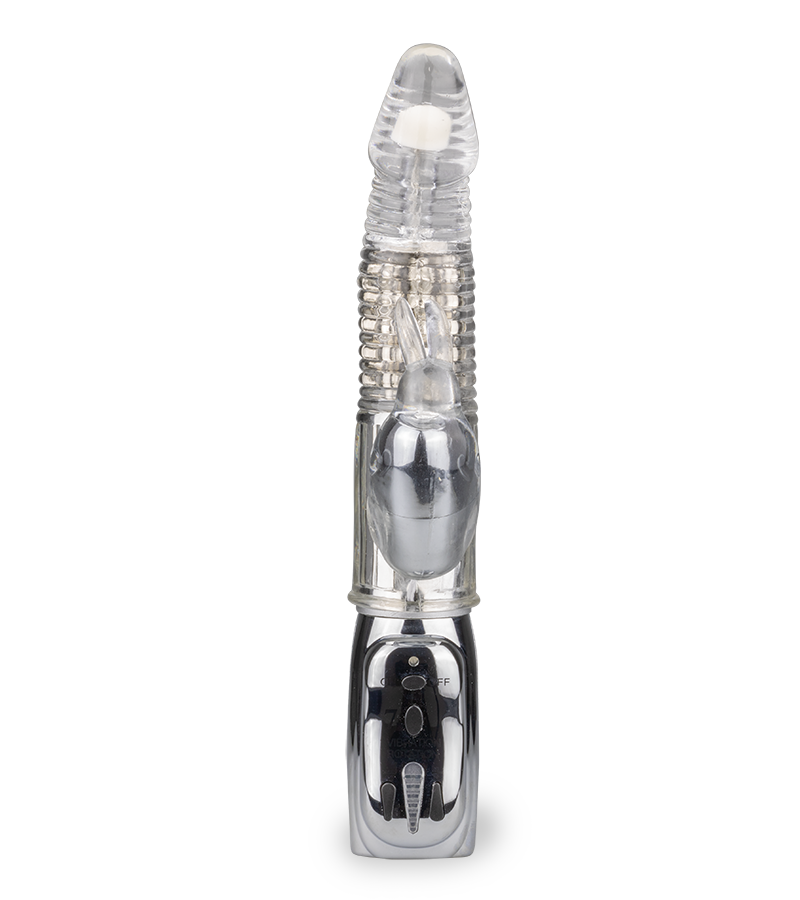 Rotierender Rabbit-Vibrator Silver Pleasure