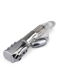 Laden Sie das Bild in den Galerie-Viewer, Rotierender Rabbit-Vibrator Silver Pleasure