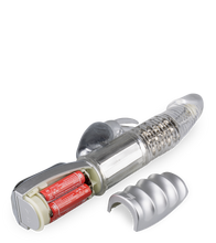 Laden Sie das Bild in den Galerie-Viewer, Rotierender Rabbit-Vibrator Silver Pleasure