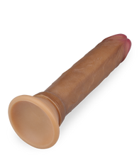 Laden Sie das Bild in den Galerie-Viewer, Saugnapf-Dildo mit Doppelschicht aus Liquid Silicone