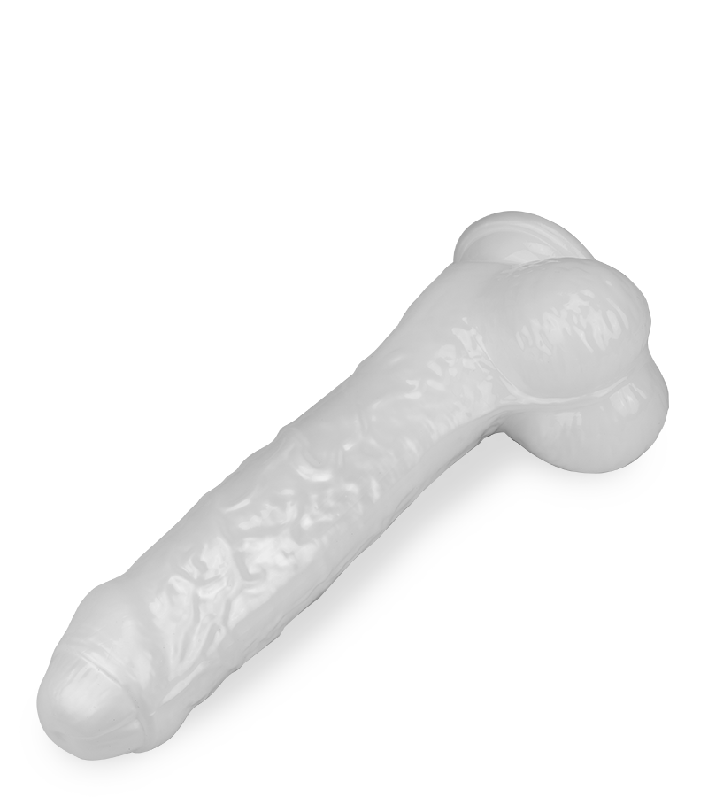Saugnapf-Dildo mit Vorhaut Woody