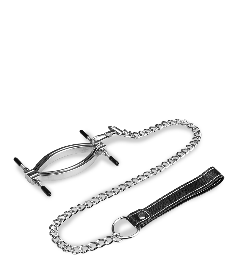 Schamlippenspreizer aus Edelstahl mit Leine