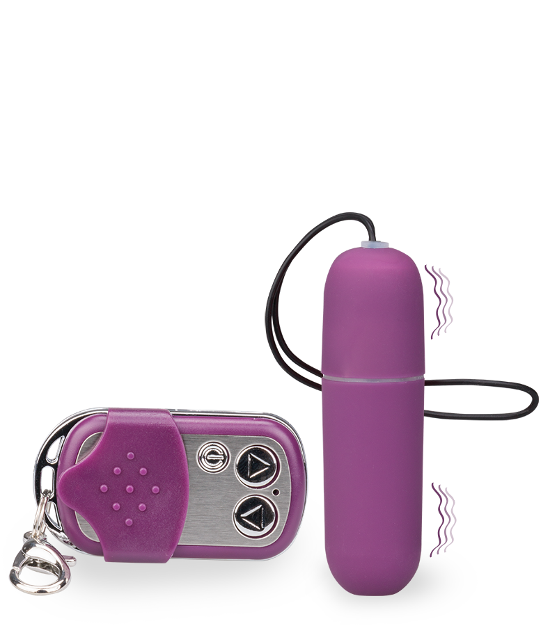 Schmales Vibroei in XS mit Funkfernbedienung