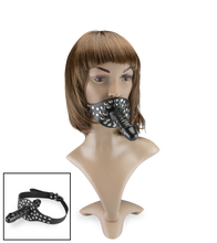 Laden Sie das Bild in den Galerie-Viewer, Schwarzer Mundknebel mit 2 Dildos