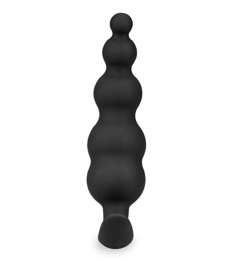 Schwarzer Plug mit 5 Analkugeln