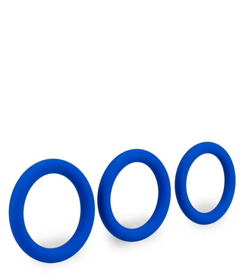 Set aus 3 Penisringen aus medizinischem Silikon Raven