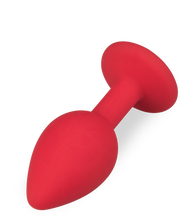 Laden Sie das Bild in den Galerie-Viewer, Silikon-Analschmuck mit Schmuckstein – 4 Farben