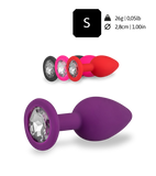 Silikon-Analschmuck mit Schmuckstein – 4 Farben