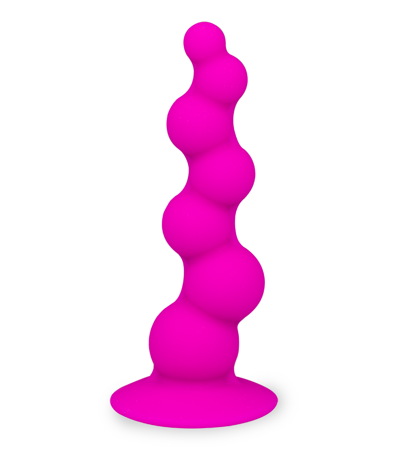 Spiralförmiger Analplug mit Saugfuß