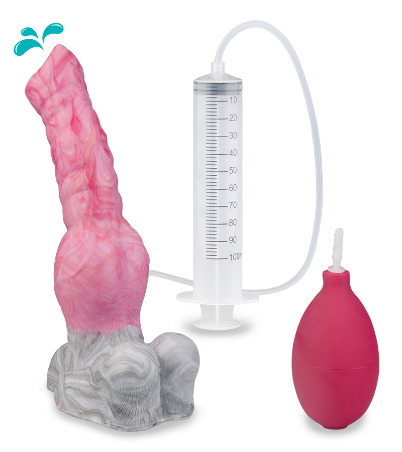 Tier-Spritzdildo mit Saugnapf Wolf