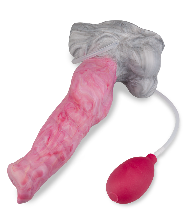 Tier-Spritzdildo mit Saugnapf Wolf