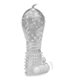 Transparente Penishülle mit Noppen & Vibration