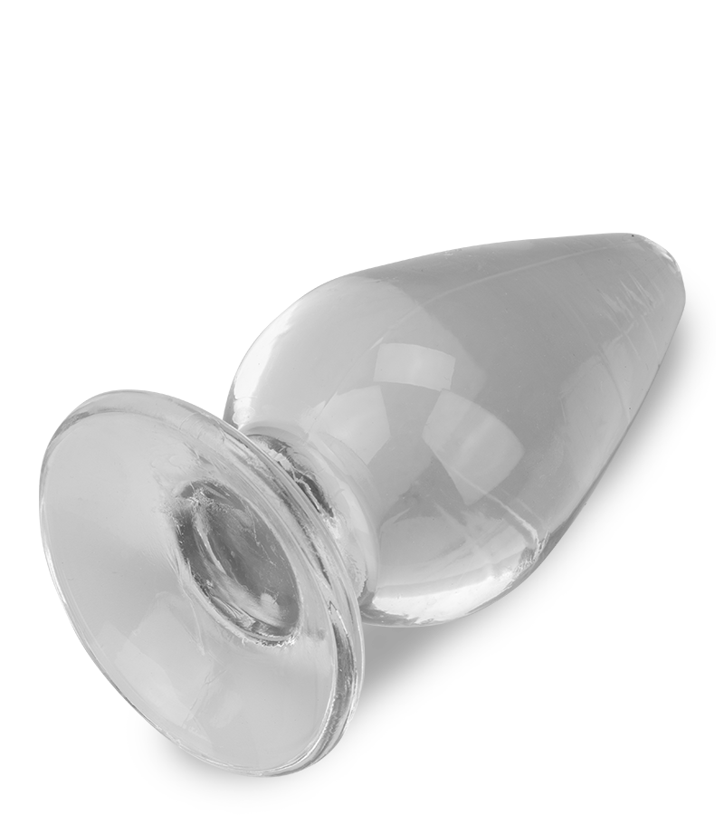 Transparenter Buttplug mit Saugfuß Softy
