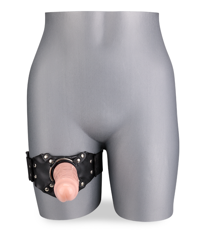 Umschnalldildo mit Bein-Harness