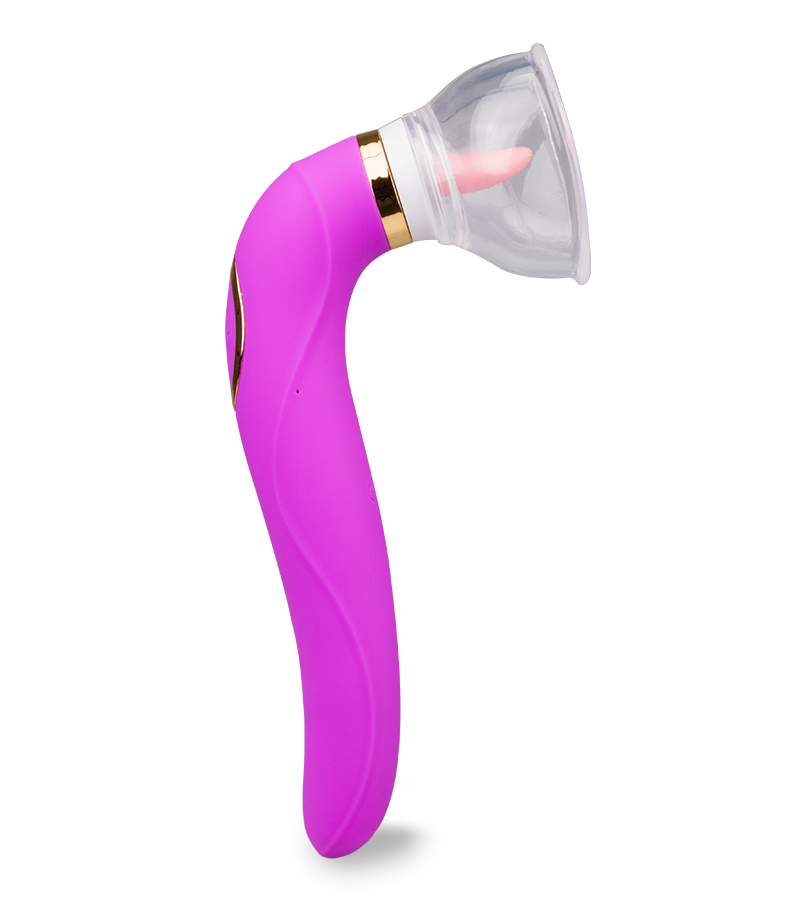Vaginapumpe mit Zunge und Vibrator Destiny
