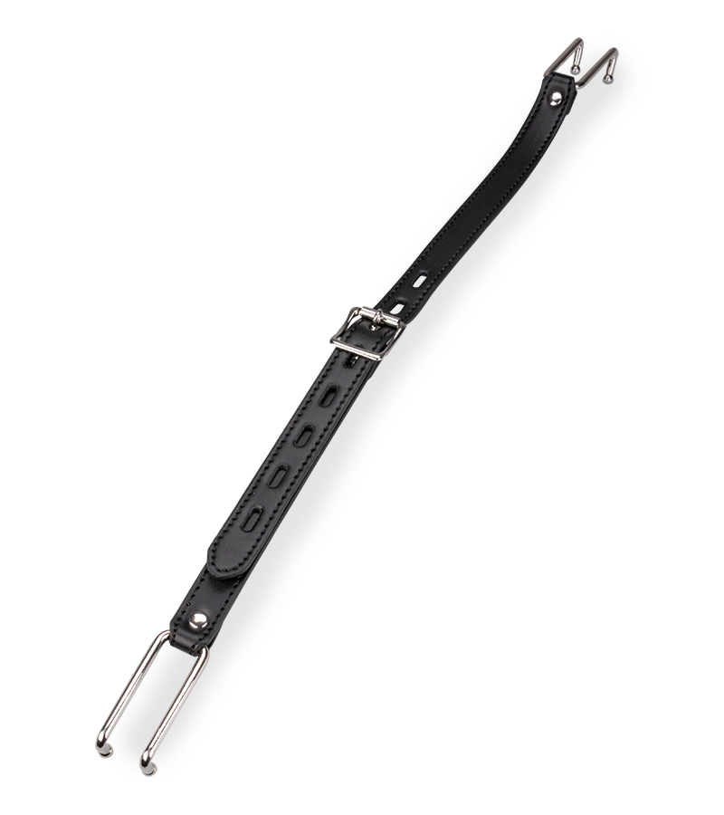 Verstellbarer Mundspreizer aus Kunstleder und Metall