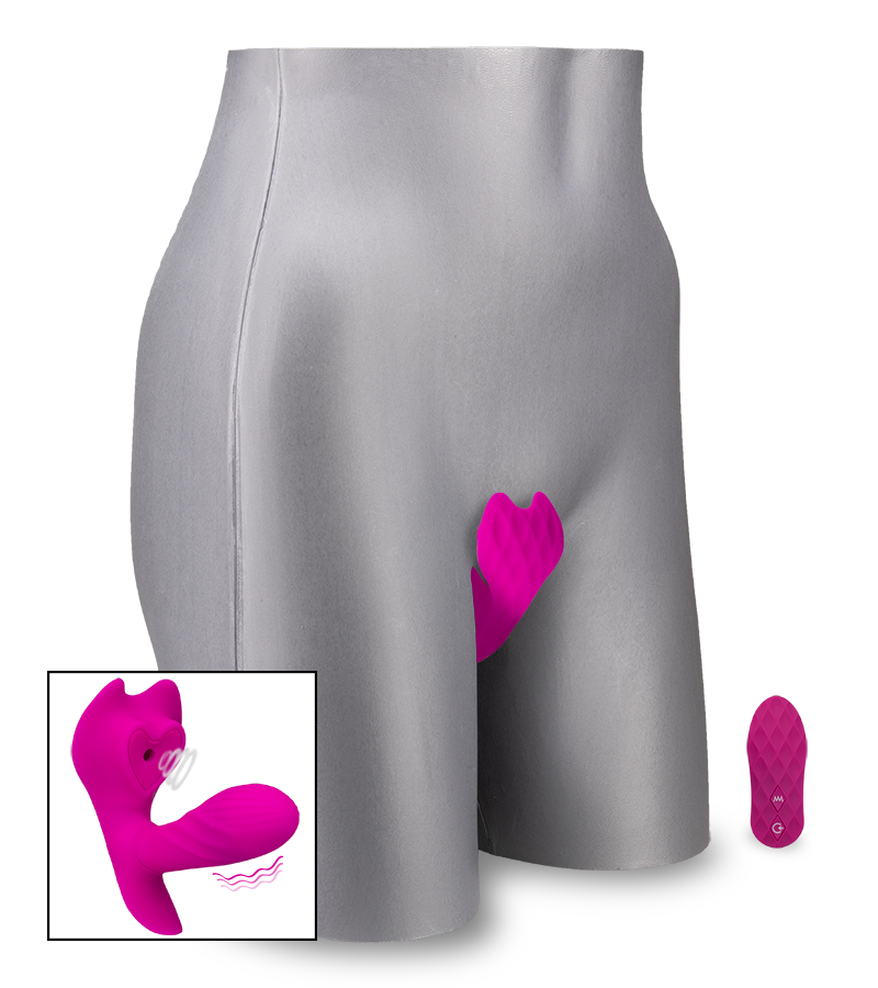 Vibrating Panty mit Druckwellen und Innendildo