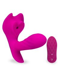 Laden Sie das Bild in den Galerie-Viewer, Vibrating Panty mit Druckwellen und Innendildo