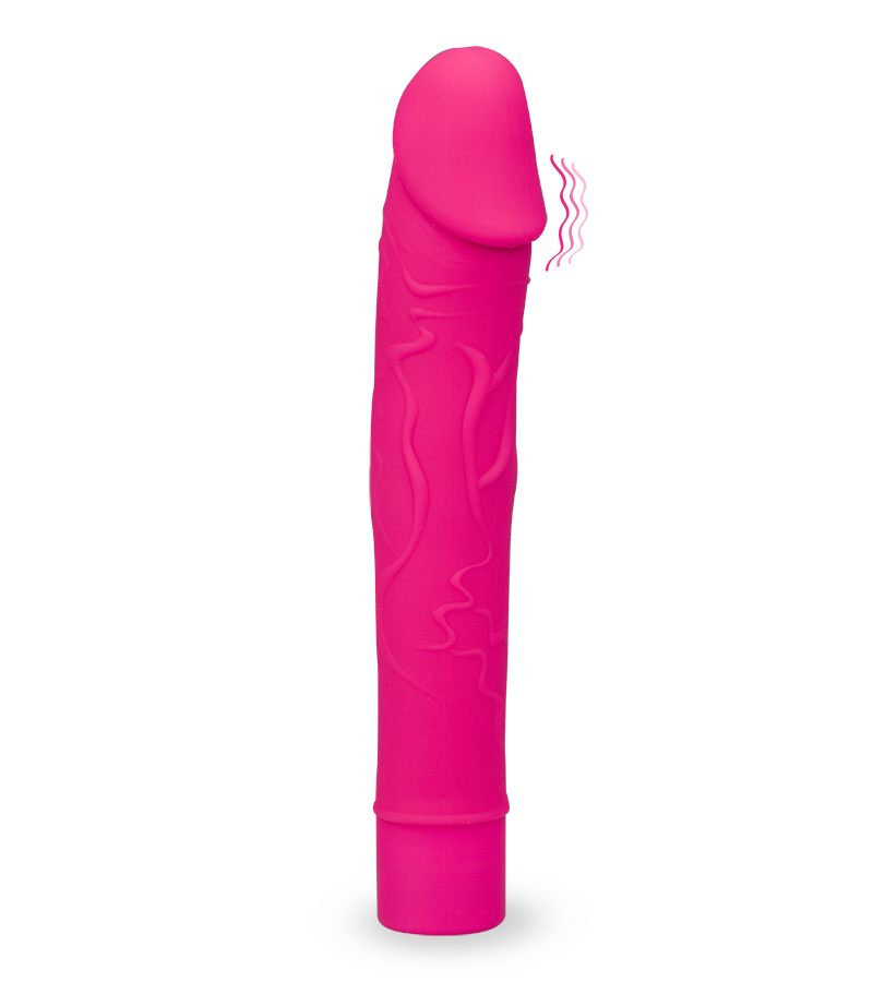 Vibrator mit geadertem Schaft 10 Modi