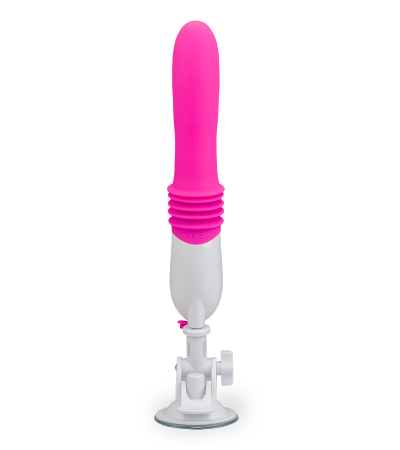 Vibrator mit Stoßfunktion und Saugfuß