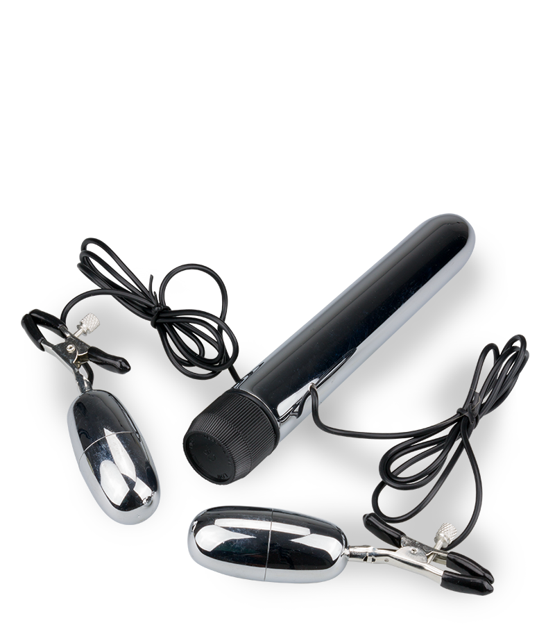 Vibrierende Nippelklemmen mit Vibrator