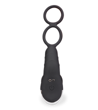 Laden Sie das Bild in den Galerie-Viewer, Vibrierender Analplug mit Stoßfunktion und Doppel-Cockring Paolo