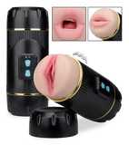 Vibrierender Masturbator mit Vagina und Mund Wild