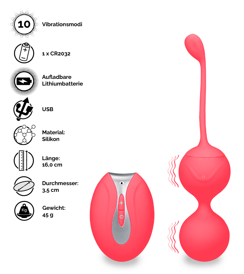 Vibro-Liebeskugeln mit Funk Aphrodite